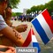 G128 12 Pack Handheld Netherlands Dutch Stick Flags | 8x12 In | Printed 150D Polyester, Country Flag, Solid Wooden Stick, Spear Gold Tip